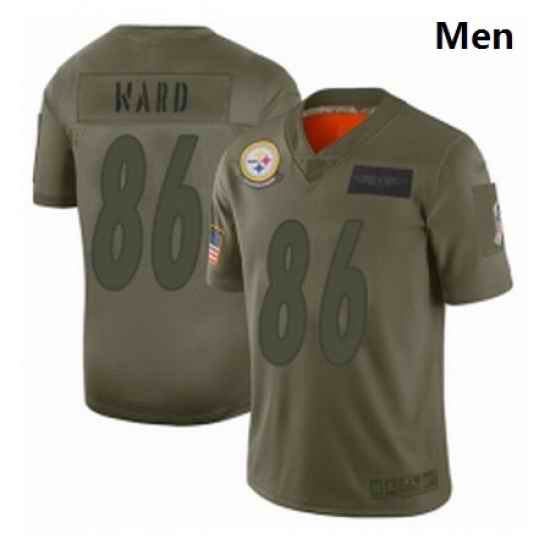 Men Pittsburgh Steelers 86 Hines Ward Limited Camo 2019 Salute to Service Football Jersey